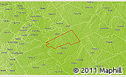 Physical 3D Map of ZIP code 76675
