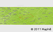 Physical Panoramic Map of ZIP code 76675