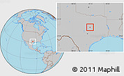 Gray Location Map of ZIP code 76712