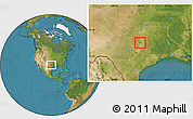 Satellite Location Map of ZIP code 76712