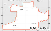 Silver Style Simple Map of ZIP code 76825