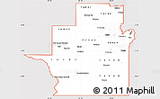 Silver Style Simple Map of ZIP codes starting with 769, cropped outside