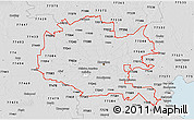 Silver Style 3D Map of ZIP codes starting with 770