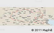 Classic Style Panoramic Map of ZIP codes starting with 770