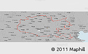 Gray Panoramic Map of ZIP codes starting with 770