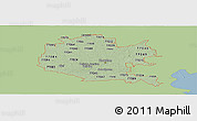 Savanna Style Panoramic Map of ZIP codes starting with 770, single color outside