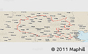 Shaded Relief Panoramic Map of ZIP codes starting with 770