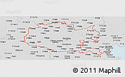 Silver Style Panoramic Map of ZIP codes starting with 770