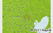 Physical Map of ZIP code 77015