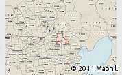 Shaded Relief Map of ZIP code 77015
