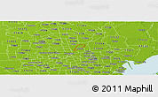 Physical Panoramic Map of ZIP code 77016