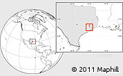 Blank Location Map of ZIP code 77023, highlighted state
