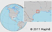 Gray Location Map of ZIP code 77034