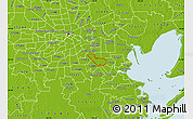 Physical Map of ZIP code 77034