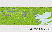 Physical Panoramic Map of ZIP code 77034