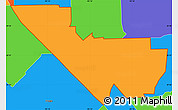 Political Simple Map of ZIP code 77034
