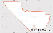 Silver Style Simple Map of ZIP code 77034, cropped outside