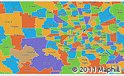 Political 3D Map of ZIP code 77036