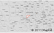 Silver Style 3D Map of ZIP code 77036
