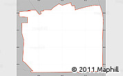 Gray Simple Map of ZIP code 77038