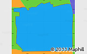Political Simple Map of ZIP code 77038