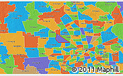 Political 3D Map of ZIP code 77041