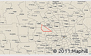 Shaded Relief 3D Map of ZIP code 77041