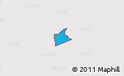 Political 3D Map of ZIP code 77044, cropped outside