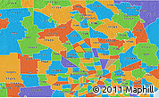 Political 3D Map of ZIP code 77066