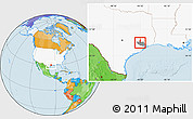 Political Location Map of ZIP code 77066, highlighted country, highlighted county