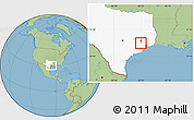 Savanna Style Location Map of ZIP code 77066, highlighted state