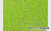 Physical Map of ZIP code 77066
