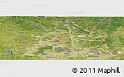 Satellite Panoramic Map of ZIP code 77066