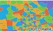 Political 3D Map of ZIP code 77068