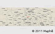 Shaded Relief Panoramic Map of ZIP code 77068