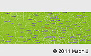 Physical Panoramic Map of ZIP code 77069