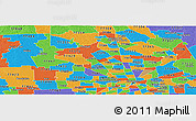 Political Panoramic Map of ZIP code 77069