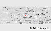 Silver Style Panoramic Map of ZIP code 77069