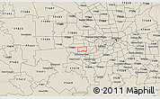 Shaded Relief 3D Map of ZIP code 77072