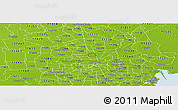 Physical Panoramic Map of ZIP code 77076