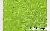 Physical Map of ZIP code 77080