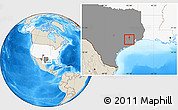 Shaded Relief Location Map of ZIP code 77082, highlighted country, highlighted state