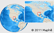Shaded Relief Location Map of ZIP code 77082, highlighted county, highlighted state, within the entire country