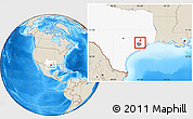 Shaded Relief Location Map of ZIP code 77082, highlighted county, highlighted state