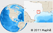 Shaded Relief Location Map of ZIP code 77082, highlighted state