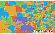 Political 3D Map of ZIP code 77083