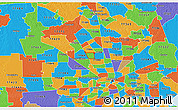 Political 3D Map of ZIP code 77086