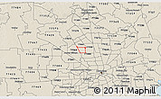 Shaded Relief 3D Map of ZIP code 77086