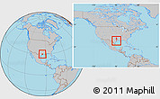 Gray Location Map of ZIP code 77086, within the entire country