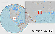 Gray Location Map of ZIP code 77086, hill shading